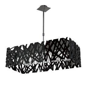 M1281  Tokio Rectangular Telescopic 10 Light Gloss Black